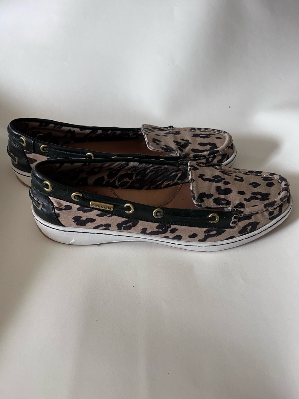 Coach Leopard Print Slip-On Loafers 10B - Picture 2 of 7